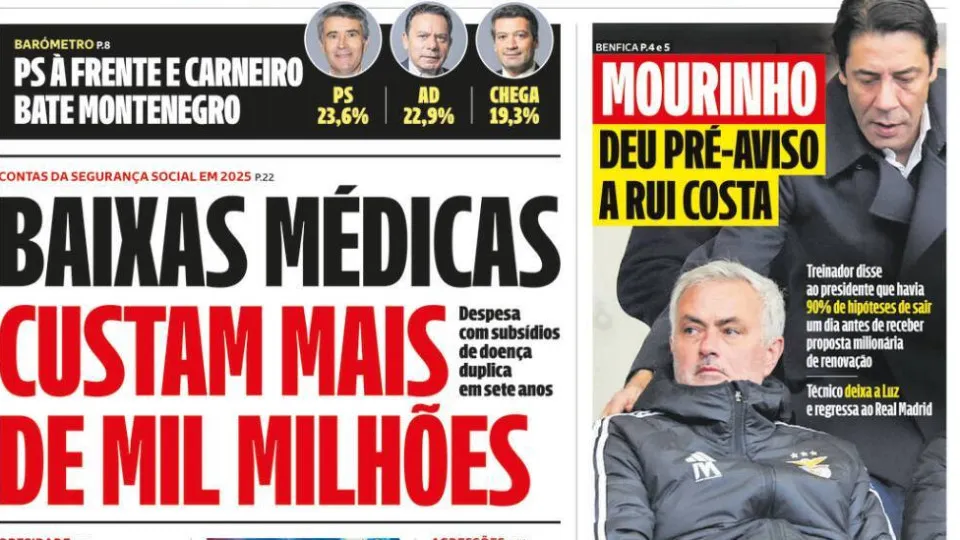 Hoje é notícia: Baixas? Mais de mil milhões; Açores perdem passageiros