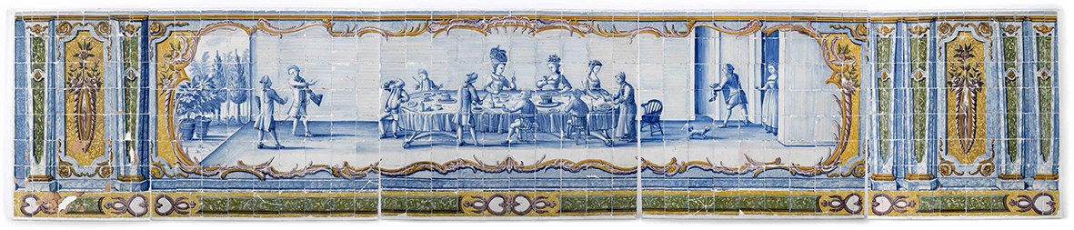 Esta cena com 270 anos e fidalgos que usam garfo já tem lugar cativo no Museu do Azulejo