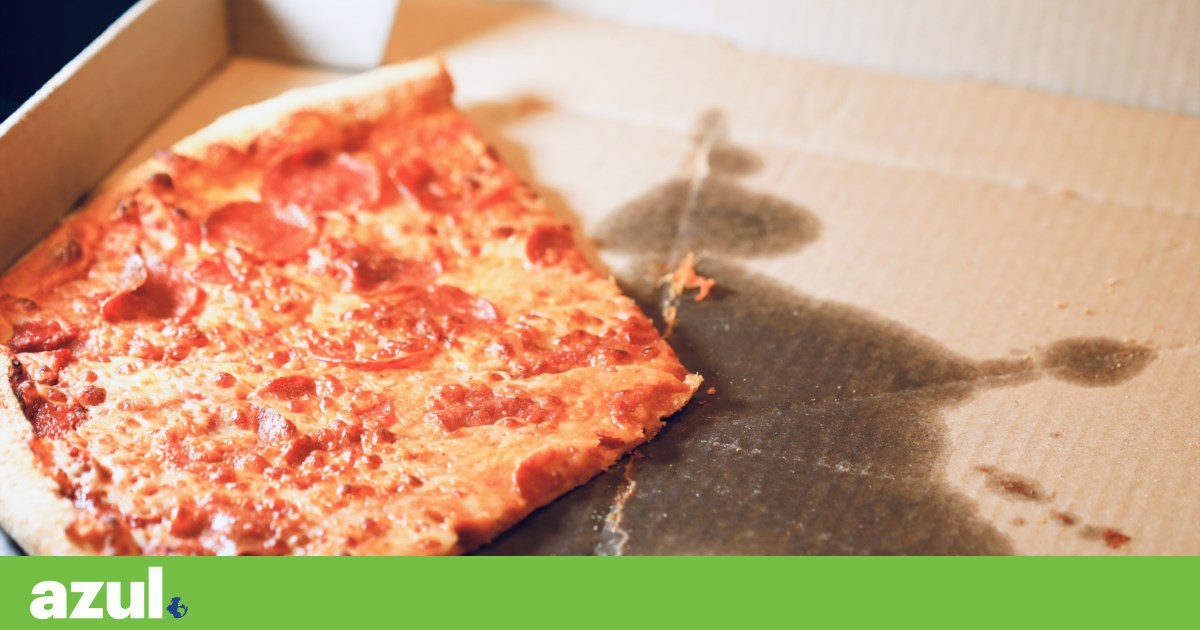 Caixas de pizza com gordura podem ir para o ecoponto azul? Sim!