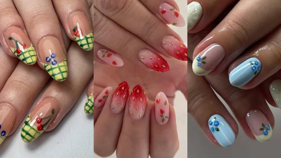 Manicura. Ideias de unhas para o verão para quem adora padrão de frutas