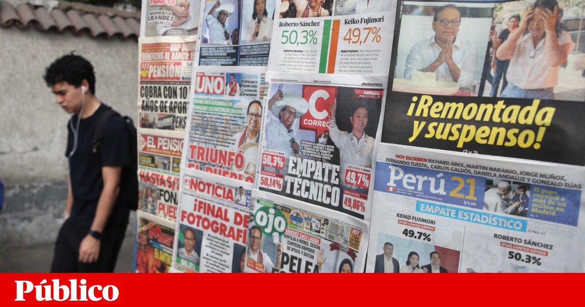 Sánchez ultrapassa Fujimori nas presidenciais do Peru, ainda sem vencedor declarado