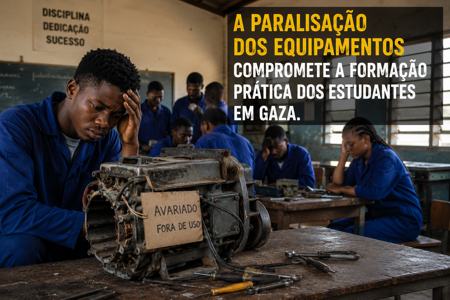 Dívida Acumulada Provoca Corte de Energia no Instituto Industrial e Ameaça Ano Letivo em Gaza